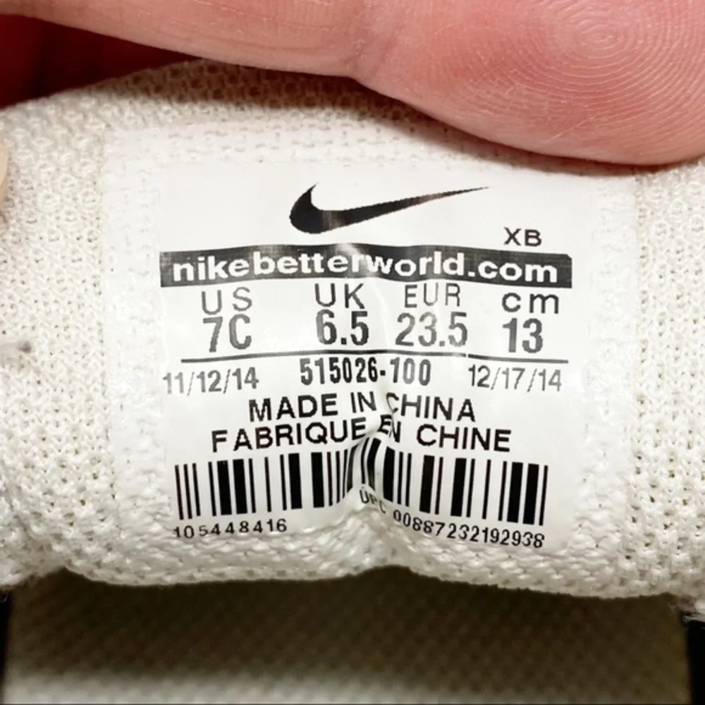 Nike Shox Sneakers White 7 Child Unisex
